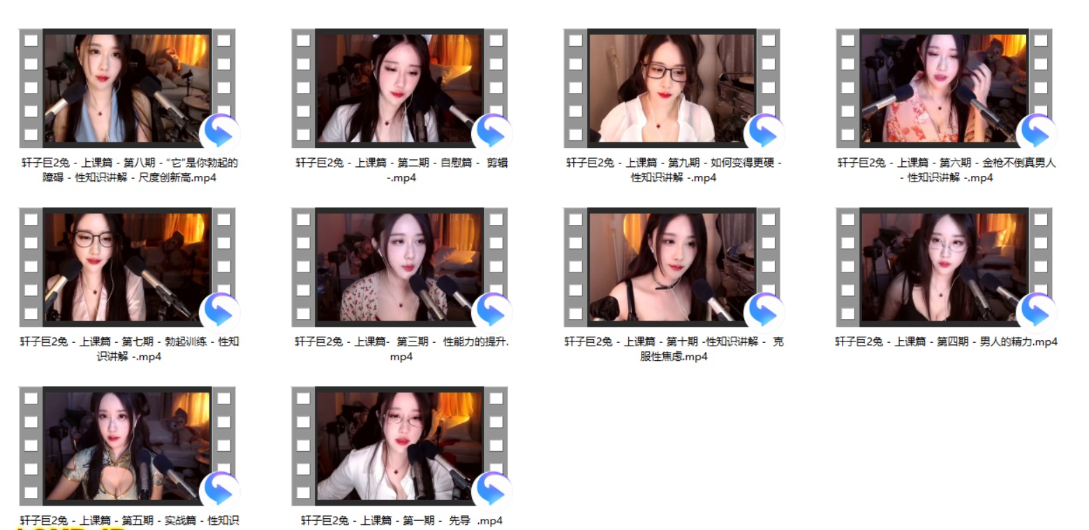 轩子巨2兔2023直播上课内容[3.29G]