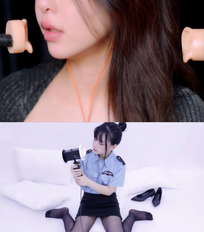 小萌ASMR 舔耳 5月会员+晓晓小UP - 制服甜