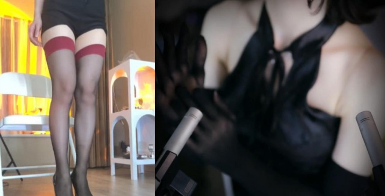 虎牙阿稀稀大魔王 蕾丝手套+视频超近踩踏视角！