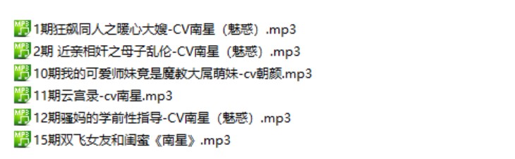 自购稀有音声南星社合集《狂飙同人之暖心大嫂》六部音频