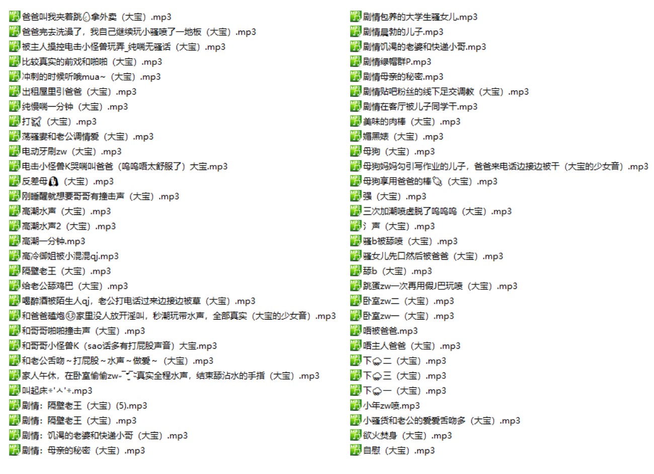 中文音声CV大宝ASMR音频60部音频