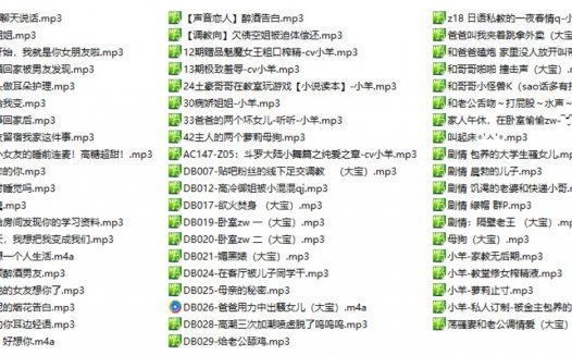 cv小羊+cv大宝+声音恋人59部合集1.6G