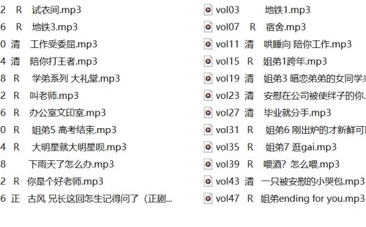 Jok音声80部完整版合集1.8g